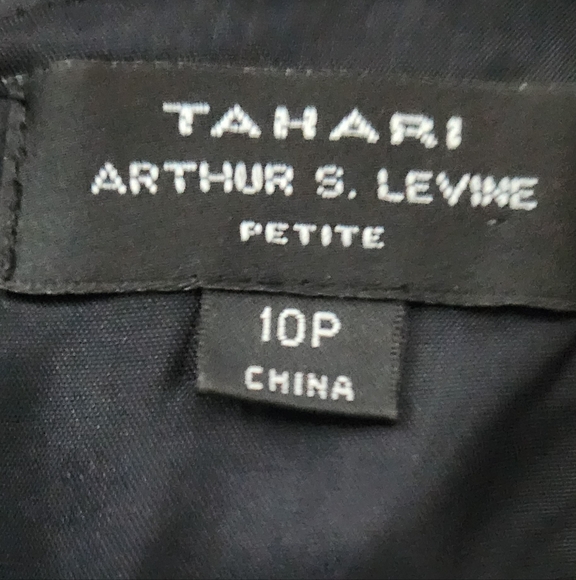 Tahari Black Textured Mini Dress With Metallic Pattern - Picture 4 of 5